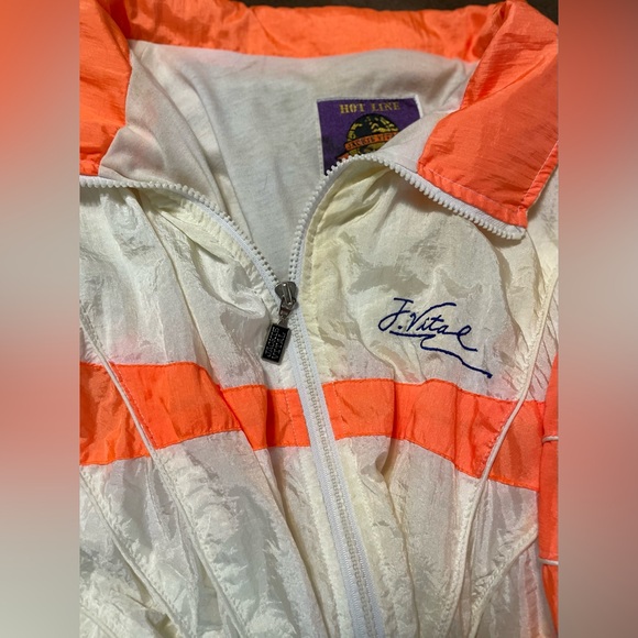 Vintage Jackie Vital Men’s XL Orange/White Jogging Set - Picture 12 of 13